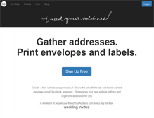 Tablet Screenshot of ineedyouraddress.com